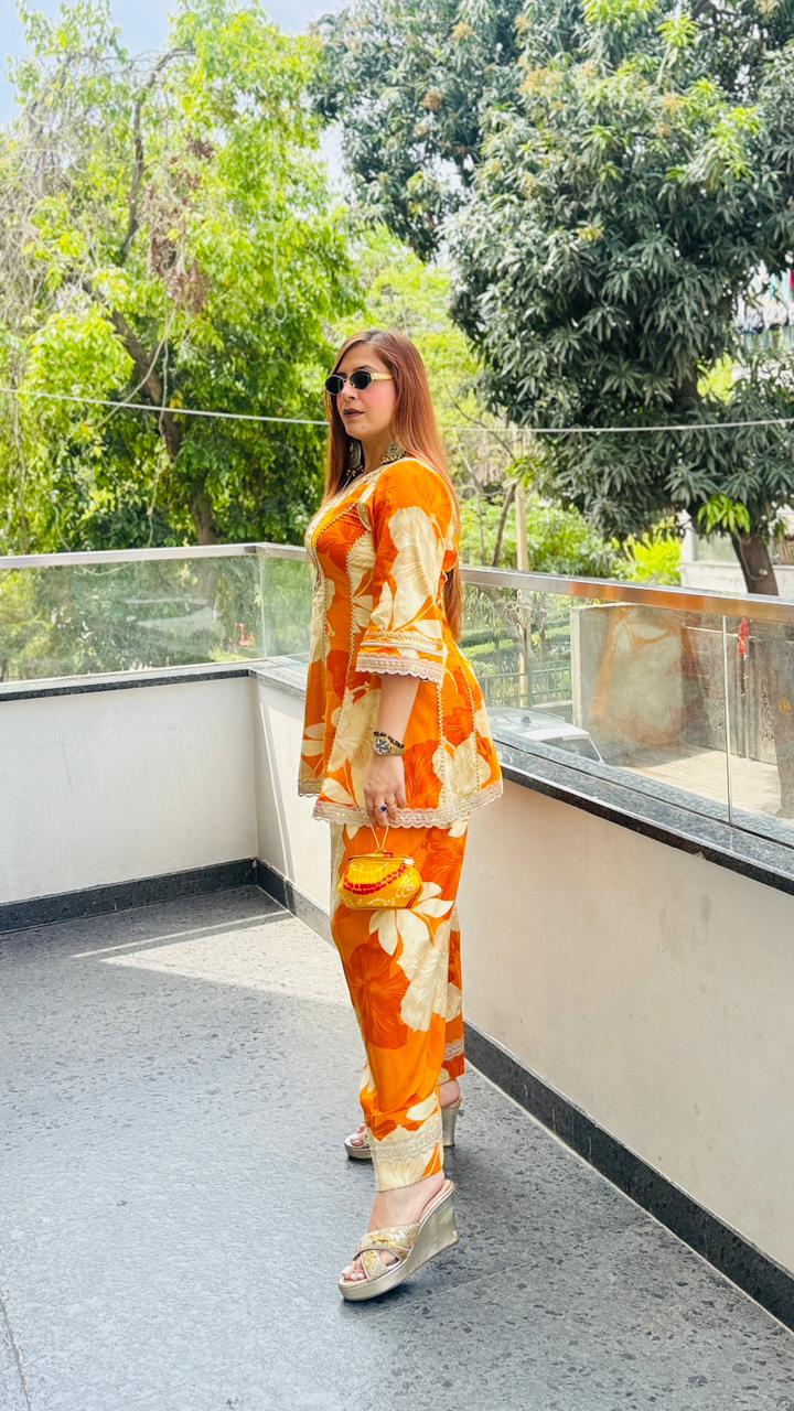 Sparkling Yellow Farshi Co-Ord