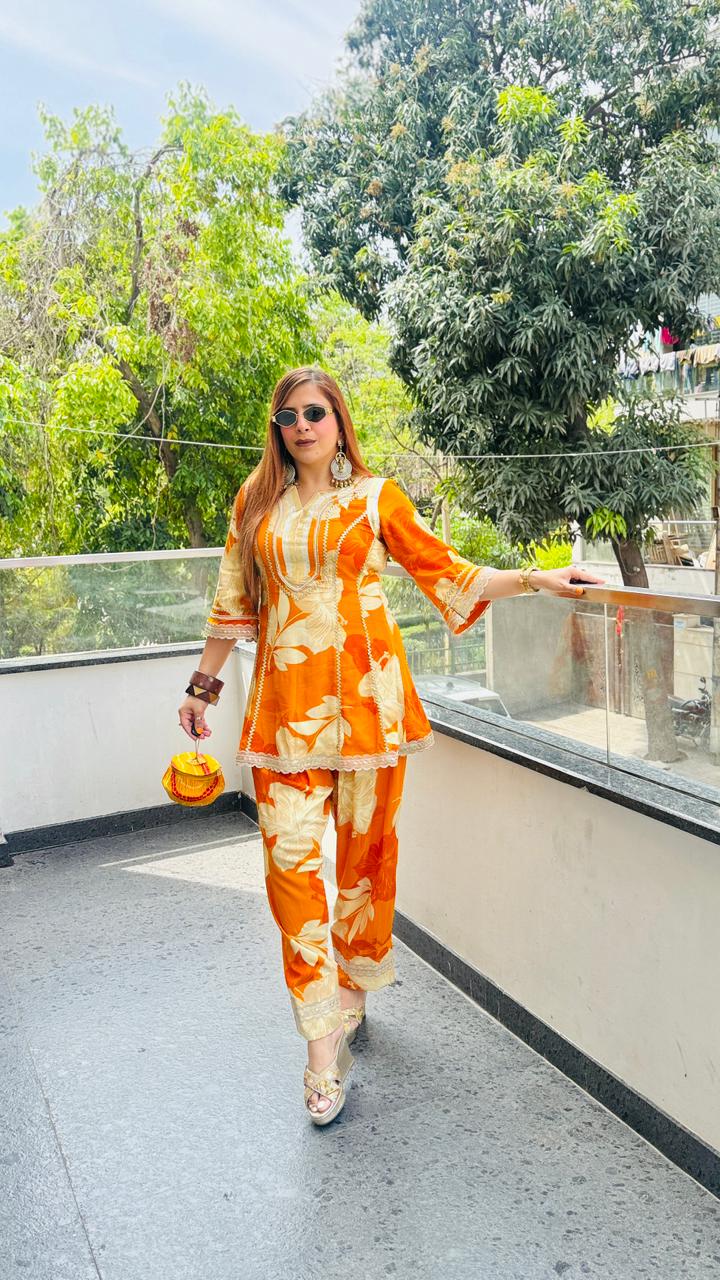 Sparkling Yellow Farshi Co-Ord