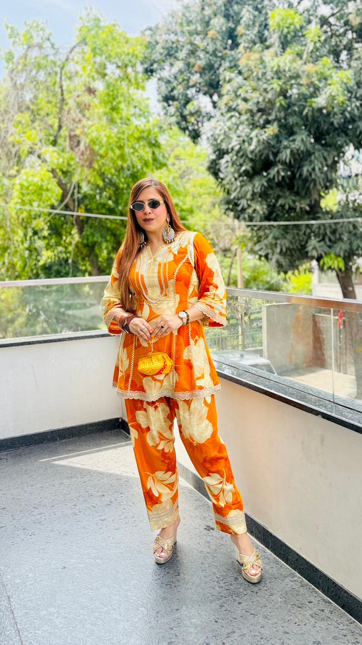 Sparkling Yellow Farshi Co-Ord