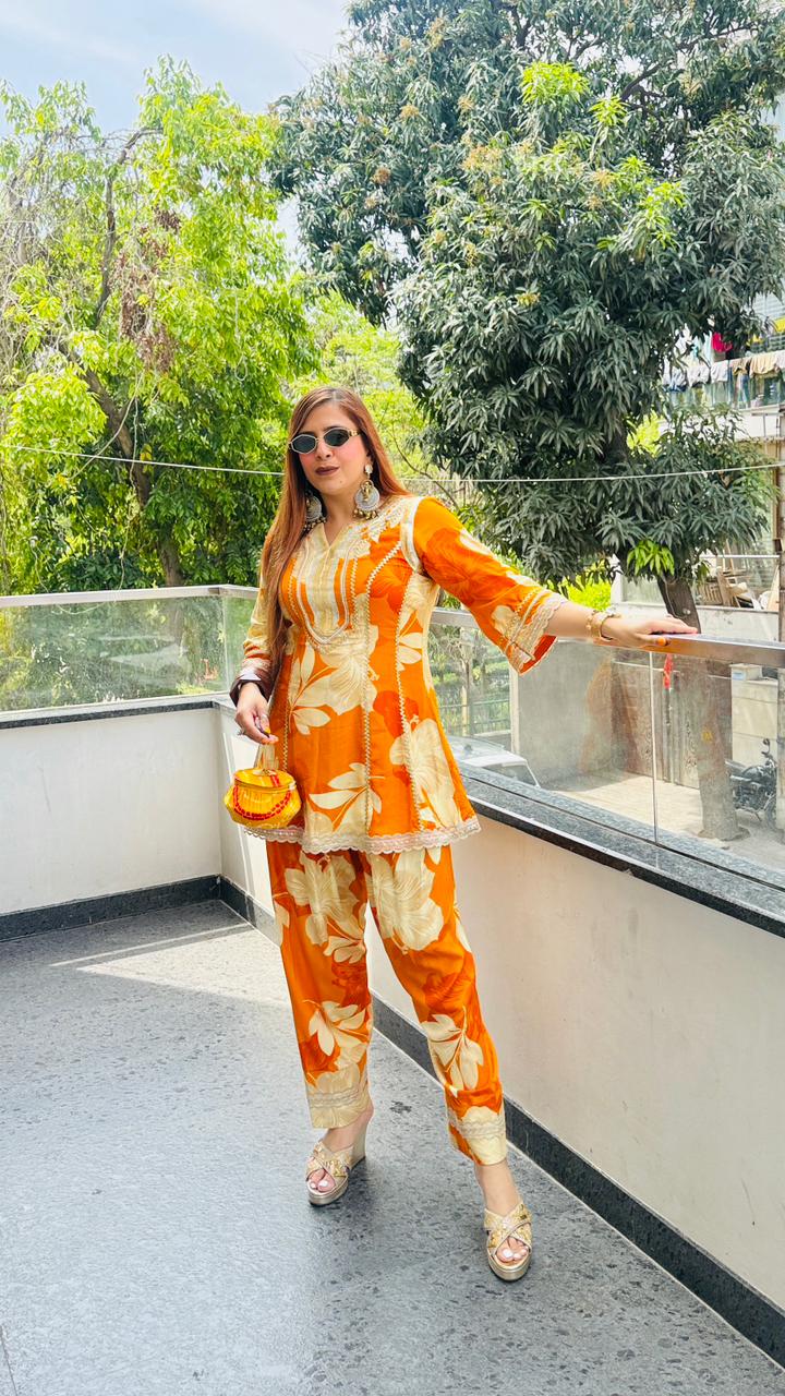 Sparkling Yellow Farshi Co-Ord