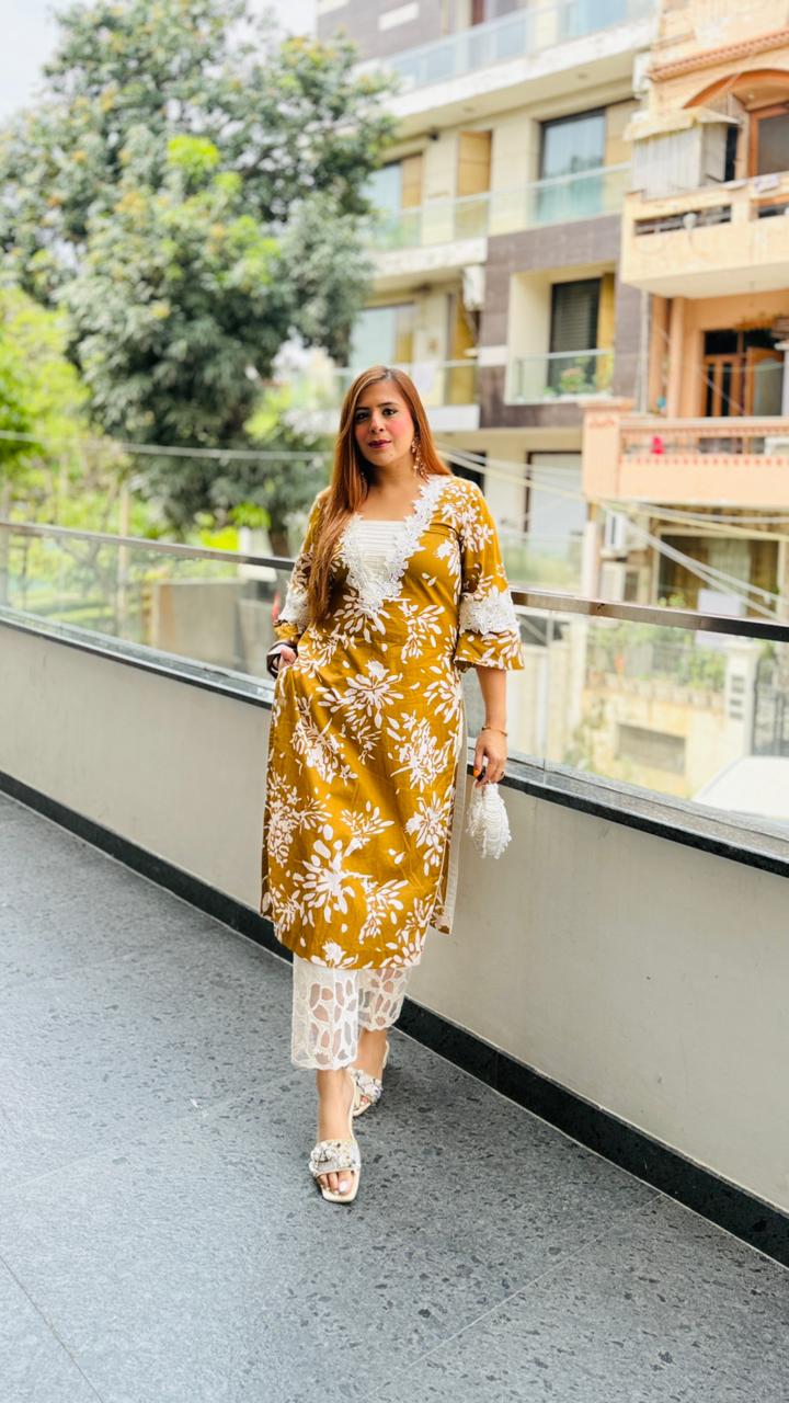 Hania Cotton Kurti | Lakhina Couture