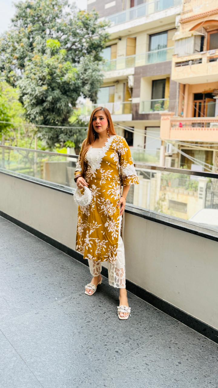 Hania Cotton Suit | Lakhina Couture