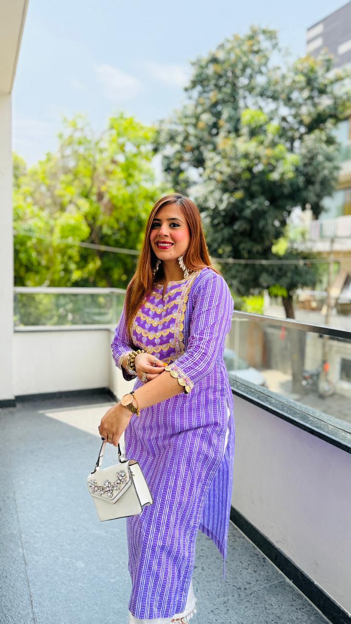 Lazy Lilac Kurti