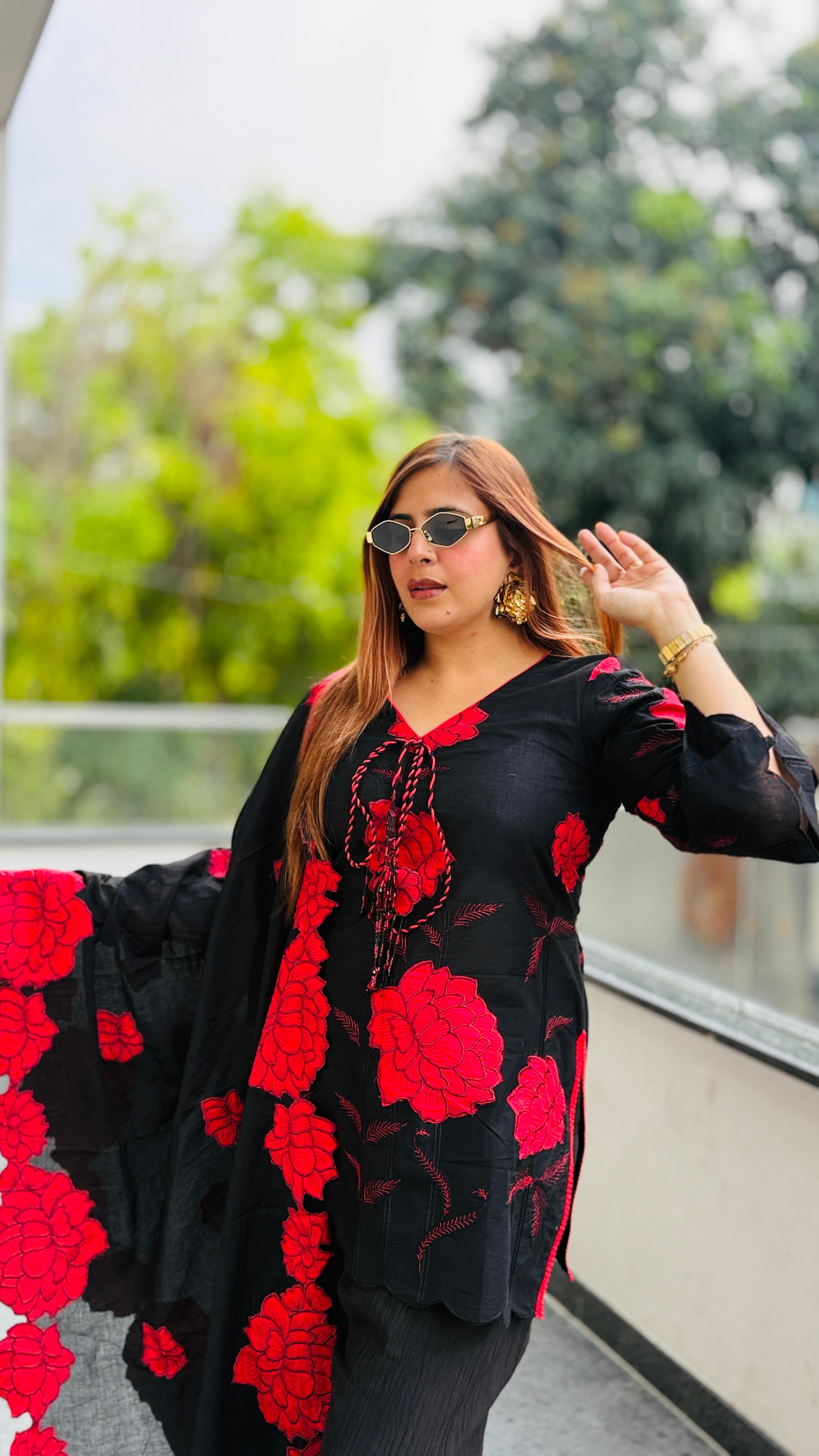 Devil’s Rose Farshi Suit | Lakhina Couture - Look 4