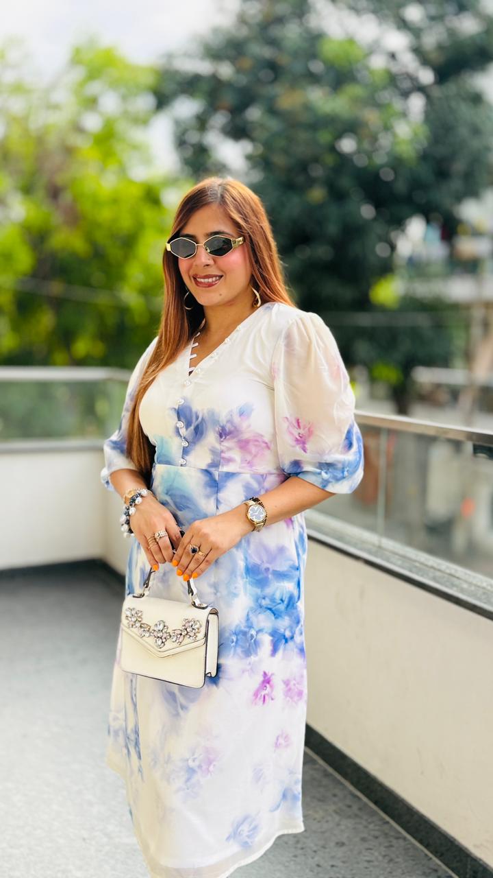 Paradise White Midi Dress