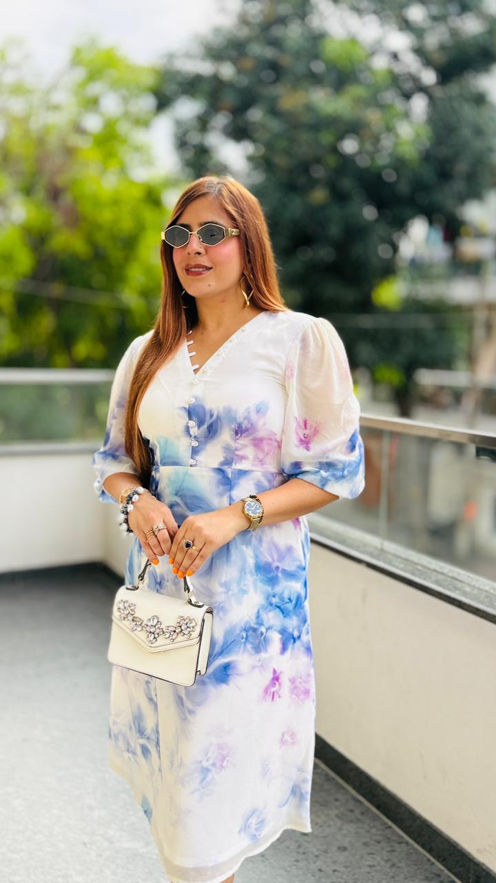 Paradise White Midi Dress