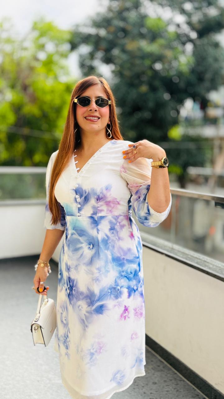 Paradise White Midi Dress