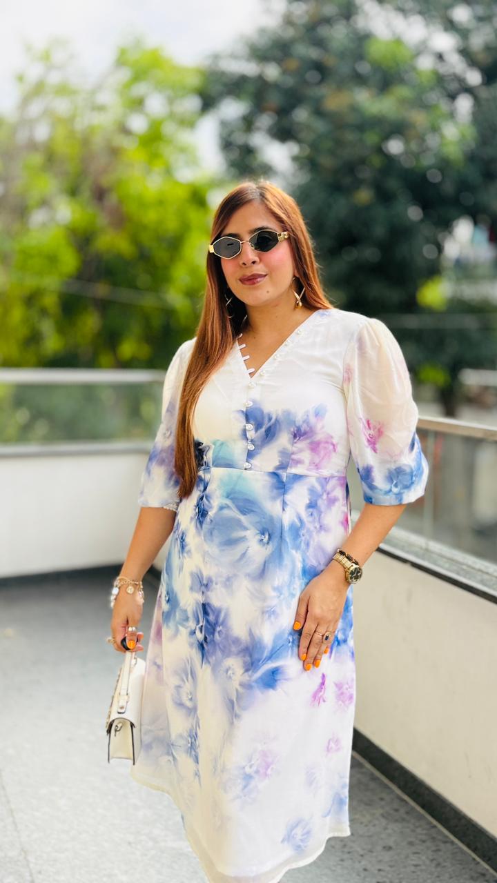 Paradise White Midi Dress