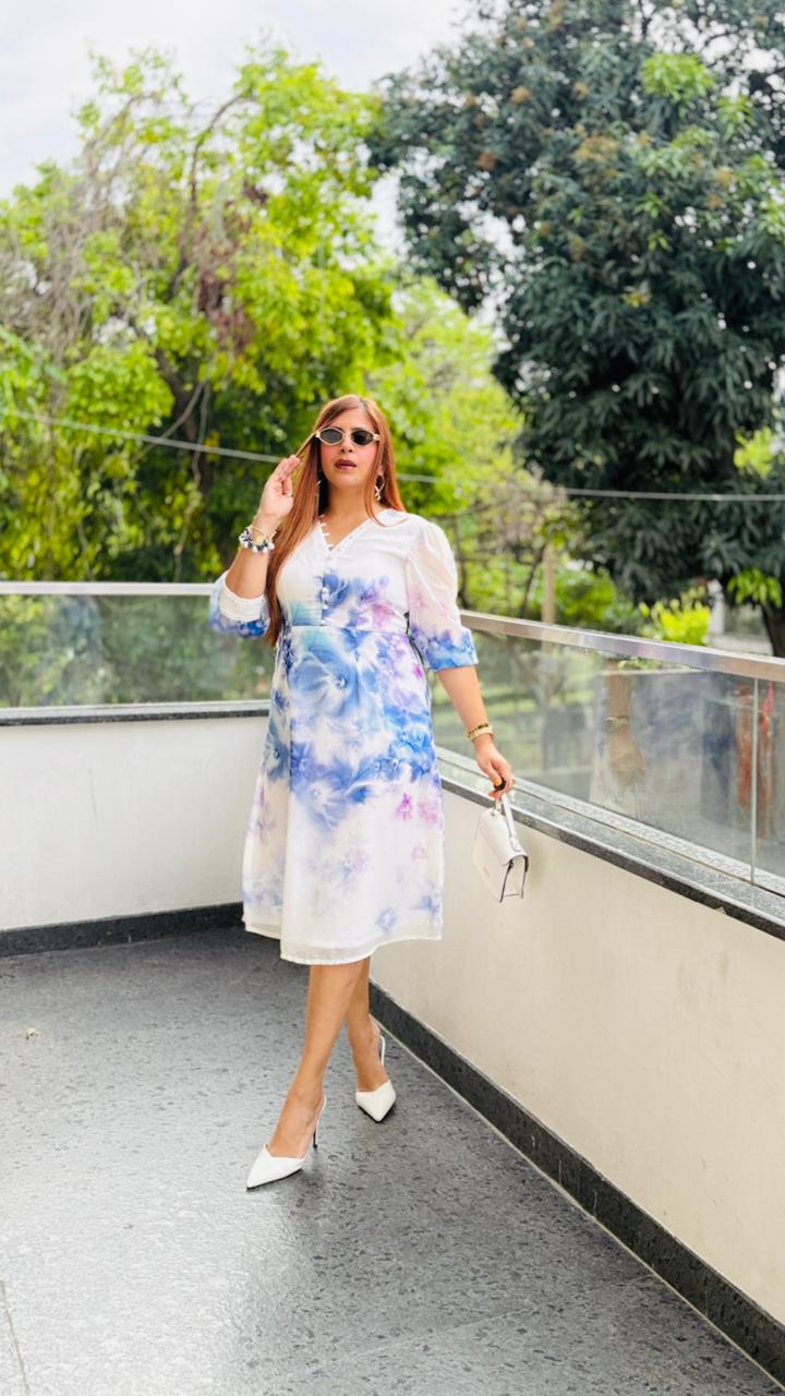 Paradise White Midi Dress