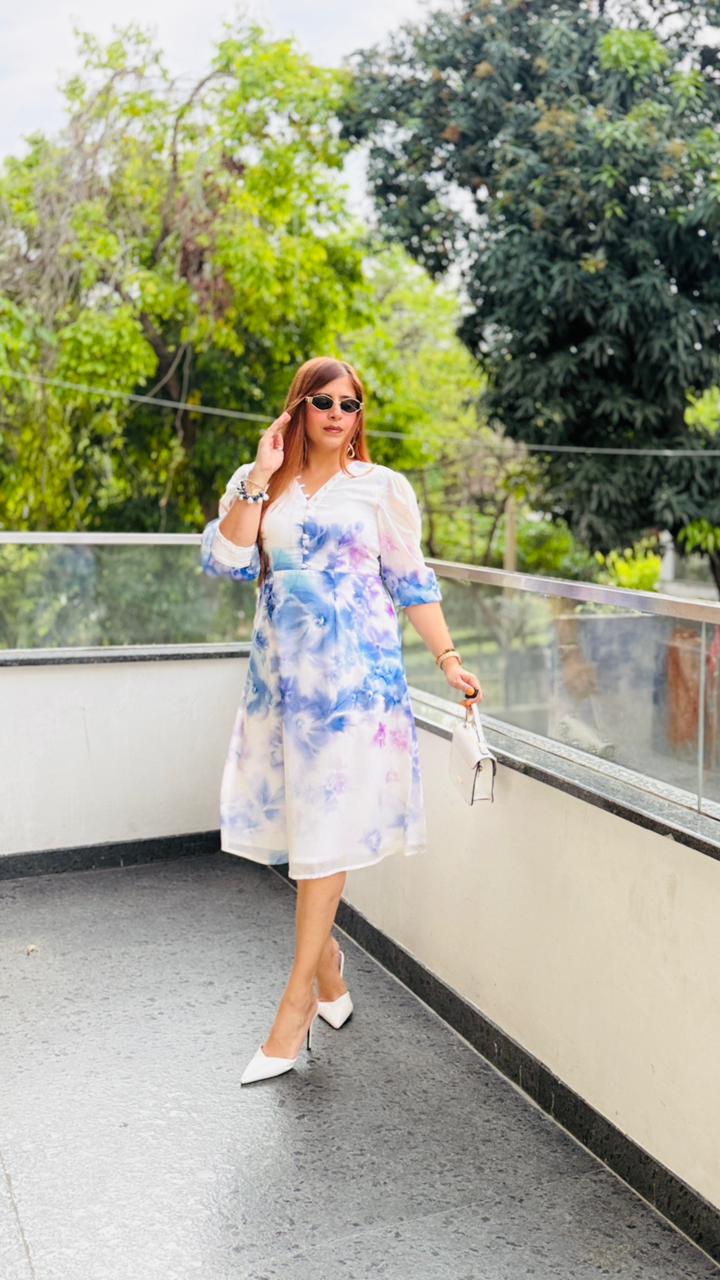 Paradise White Midi Dress