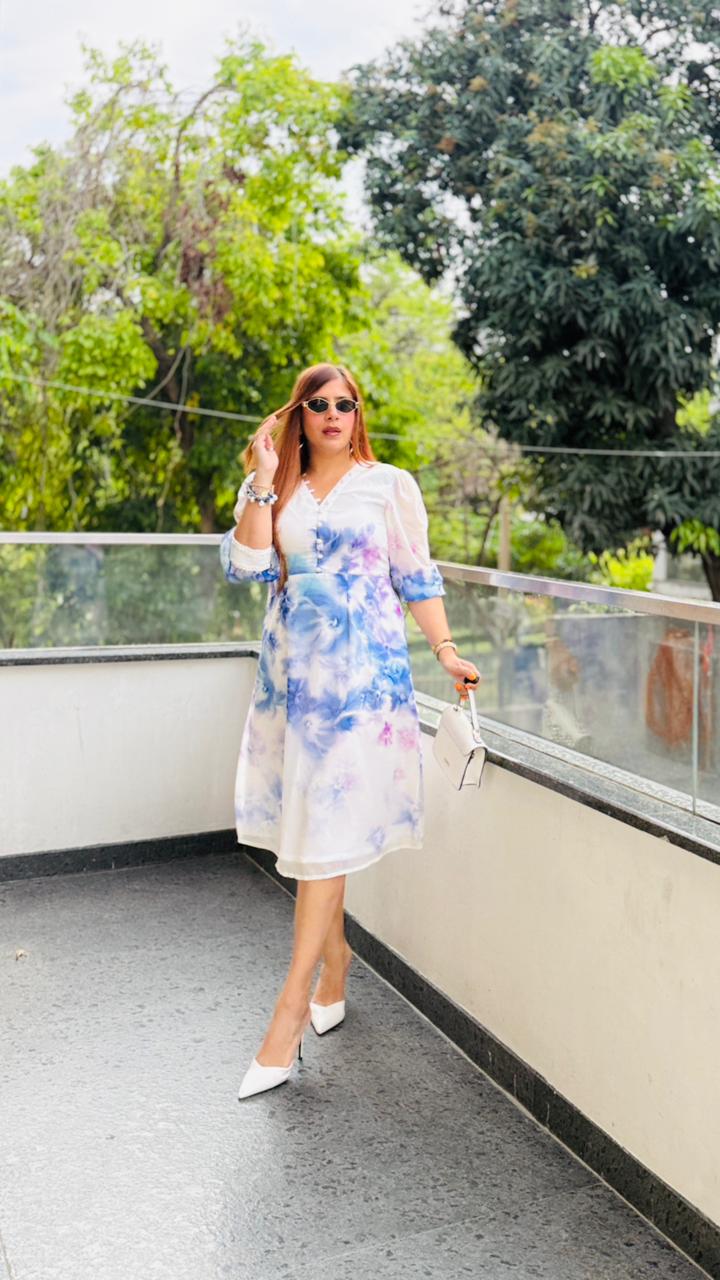 Paradise White Midi Dress