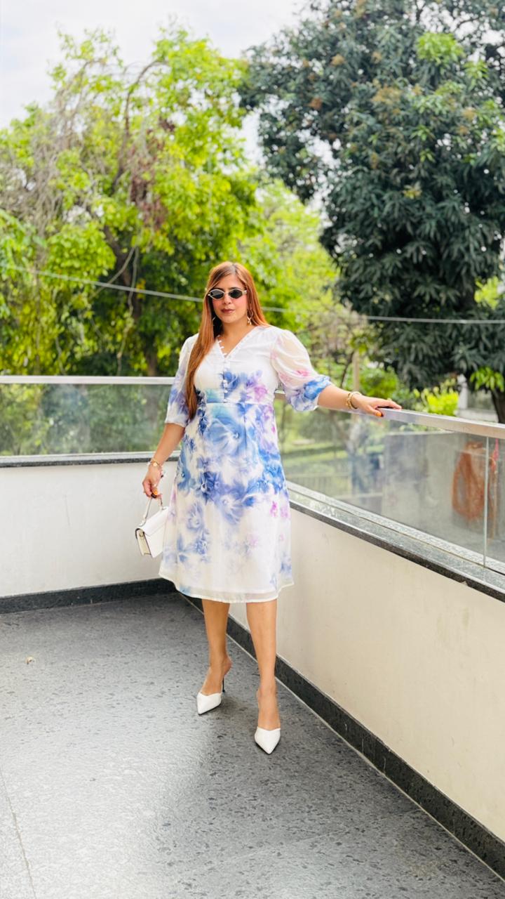 Paradise White Midi Dress