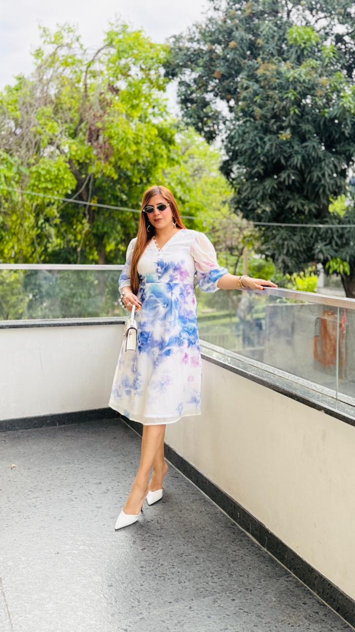 Paradise White Midi Dress