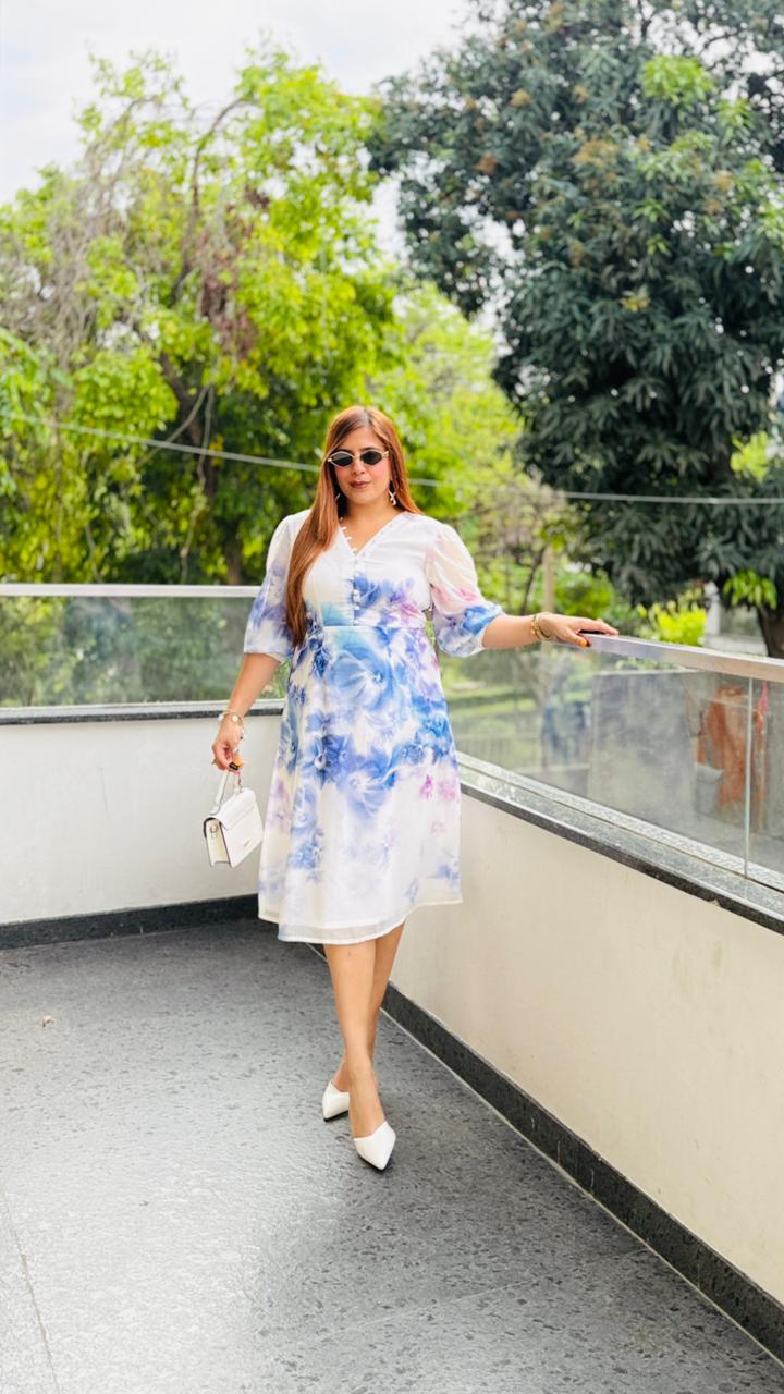 Paradise White Midi Dress
