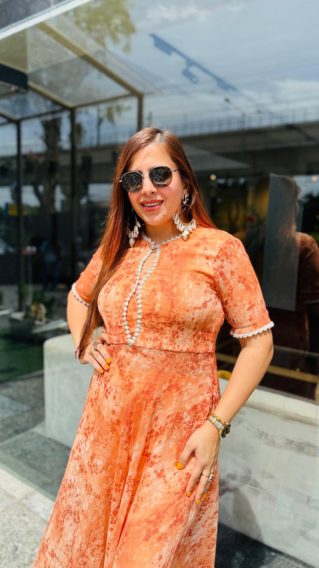 Peach Pearl Nayera Suit