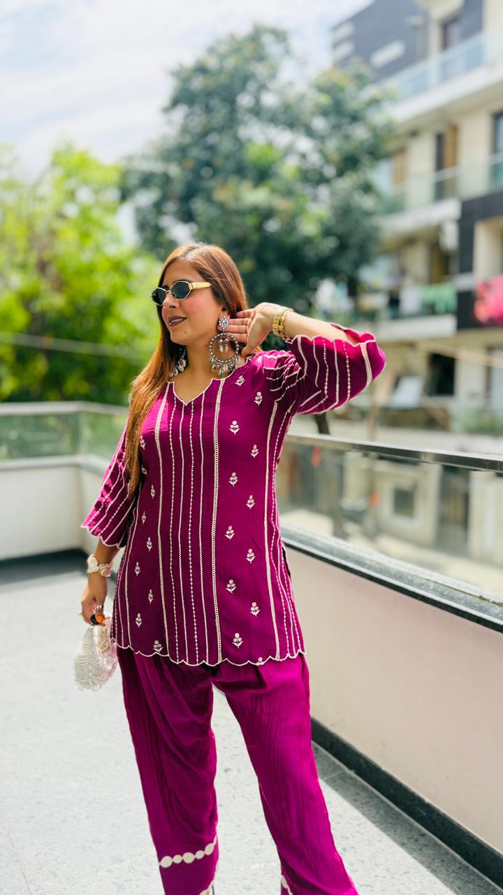 Wine-Yard Mal Farshi Co-Ord