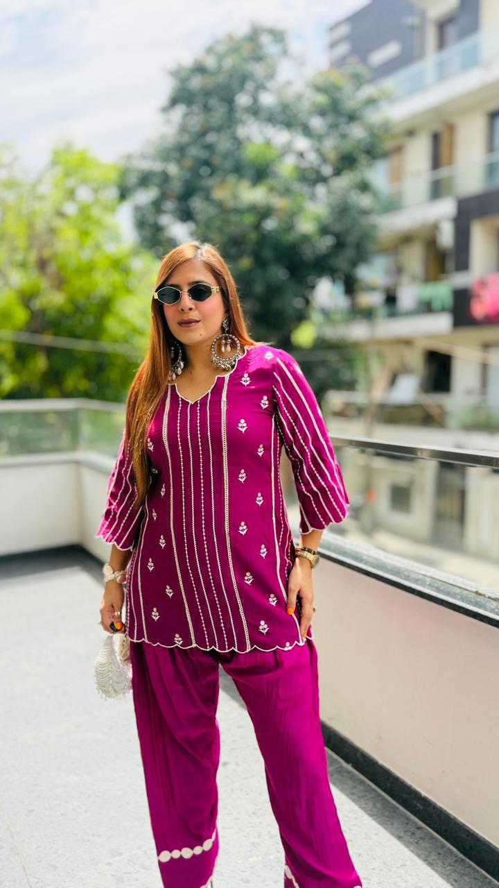 Wine-Yard Mal Farshi Co-Ord