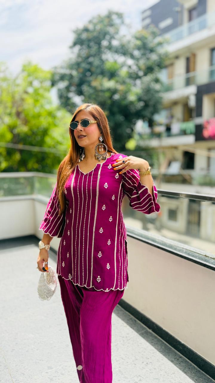 Wine-Yard Mal Farshi Co-Ord