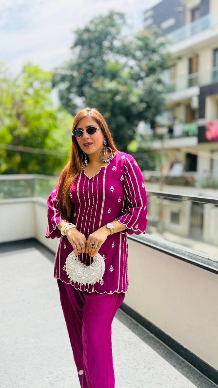 Wine-Yard Mal Farshi Co-Ord