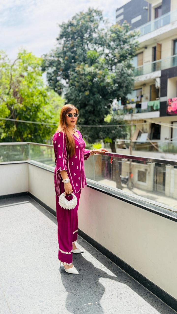 Wine-Yard Mal Farshi Co-Ord