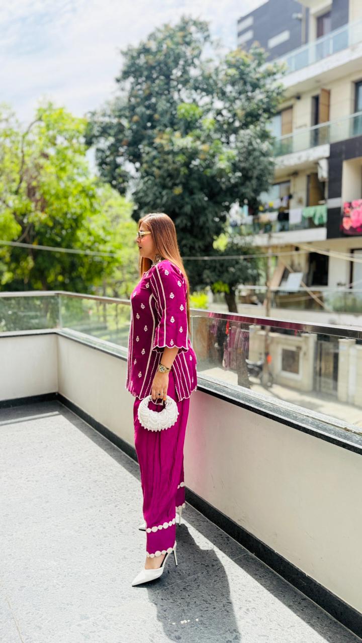 Wine-Yard Mal Farshi Co-Ord