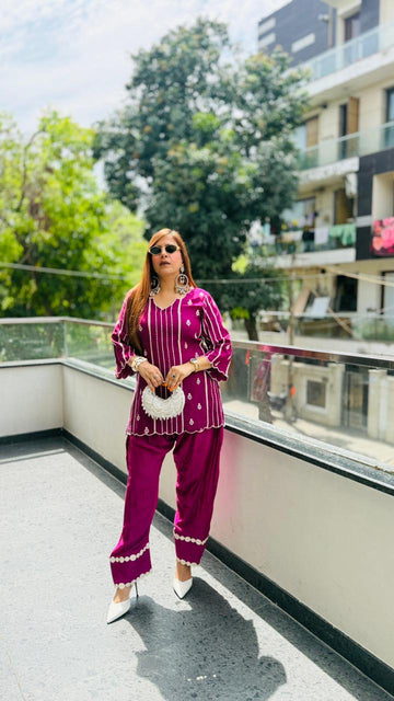 Wine-Yard Mal Farshi Co-Ord