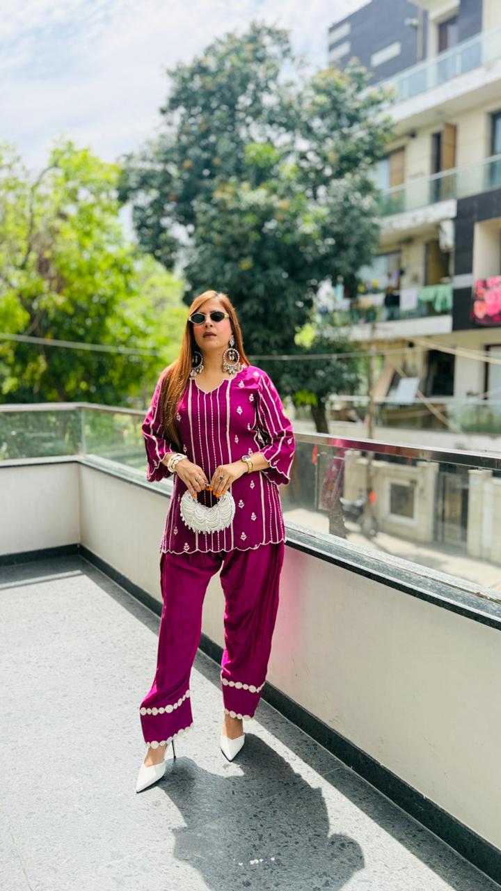 Wine-Yard Mal Farshi Co-Ord