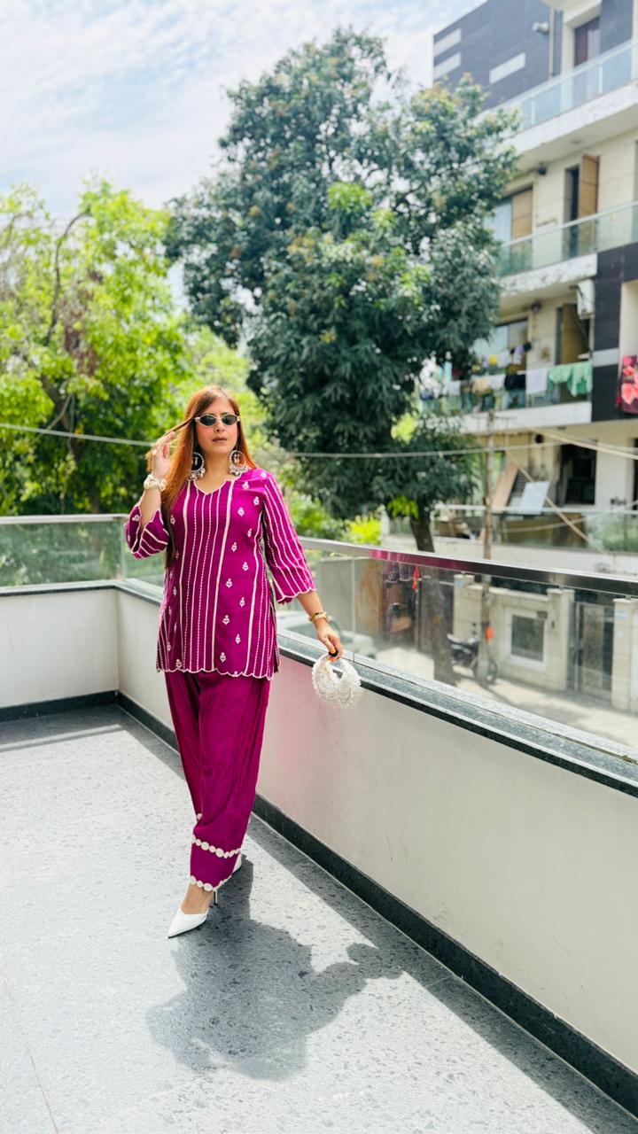 Wine-Yard Mal Farshi Co-Ord