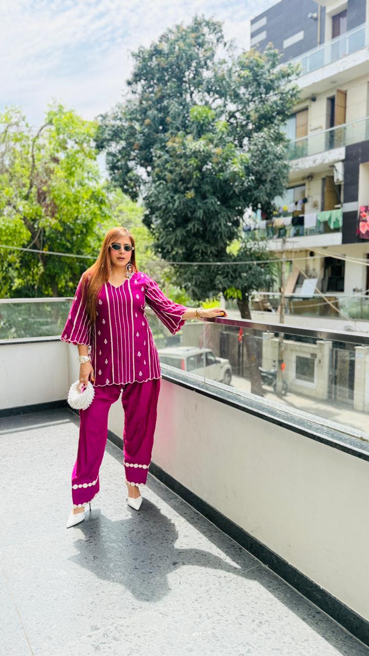 Wine-Yard Mal Farshi Co-Ord