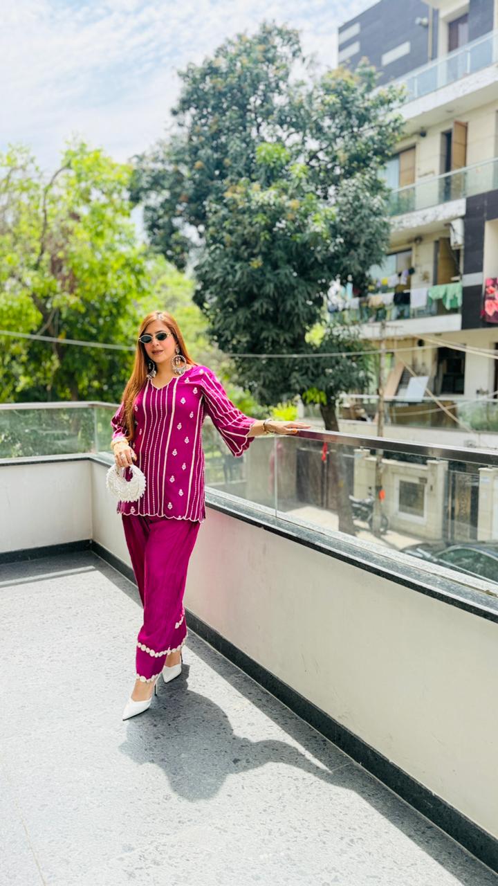 Wine-Yard Mal Farshi Co-Ord