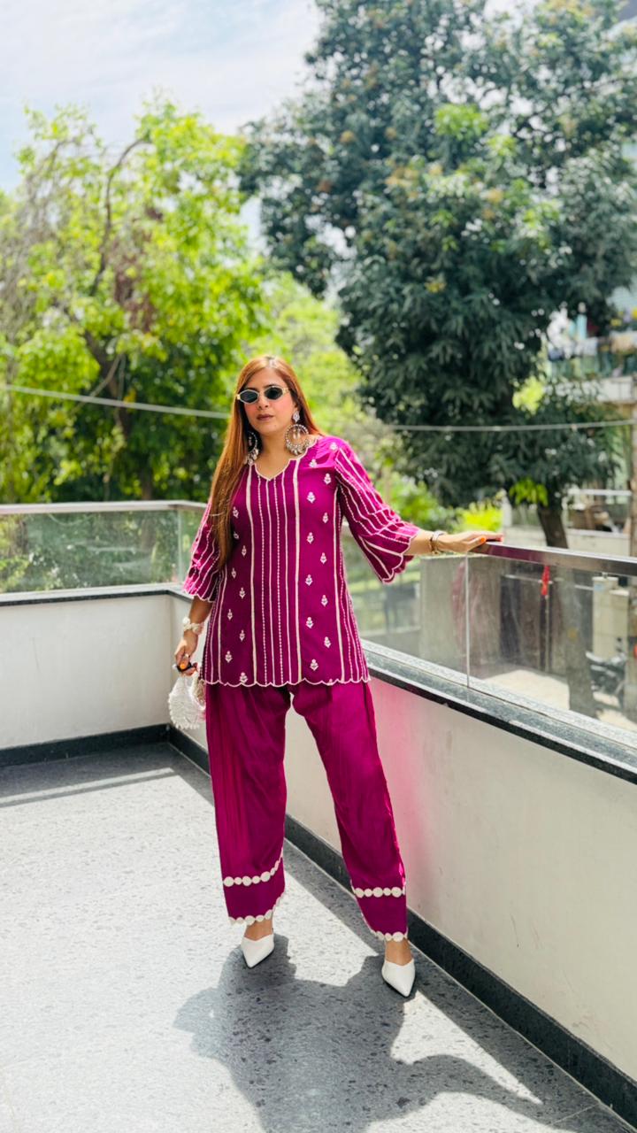 Wine-Yard Mal Farshi Co-Ord