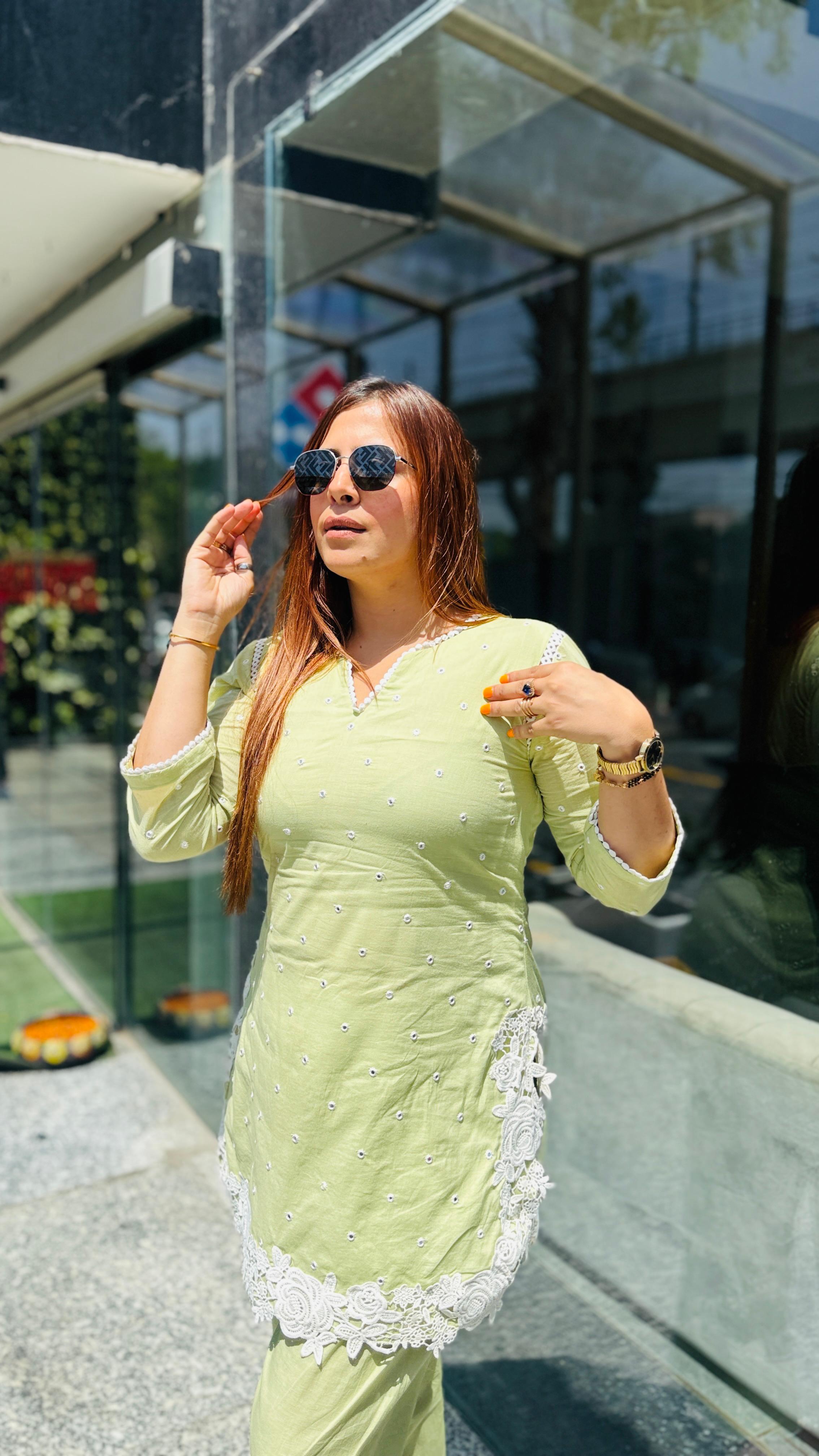 Pistachio Green Farshi Salwar Co-ord