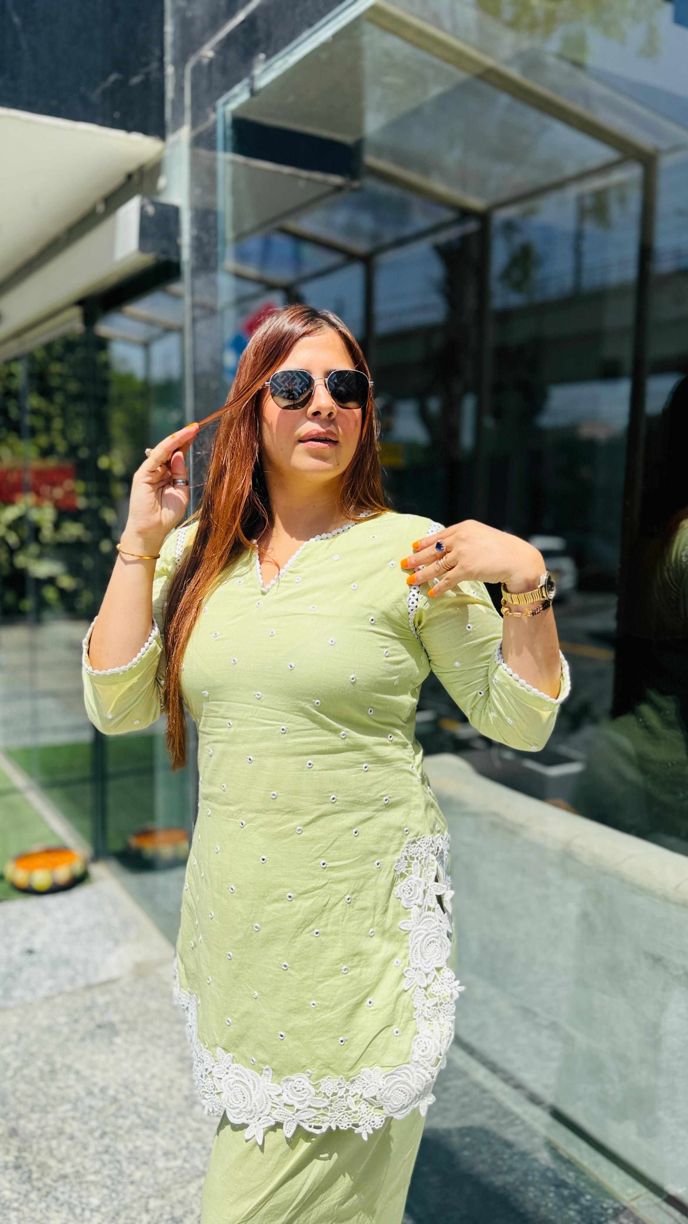 Pistachio Green Farshi Salwar Co-ord