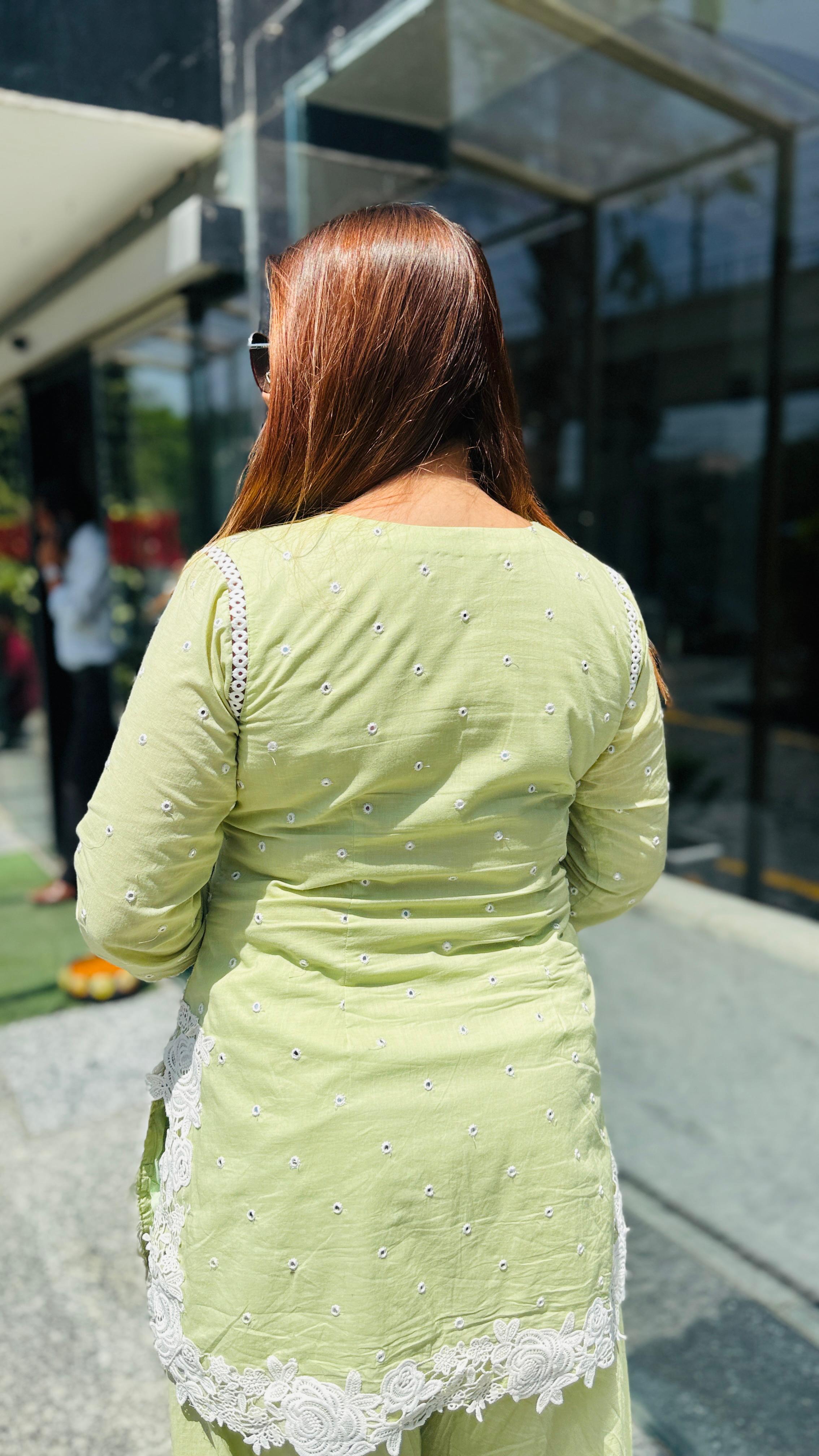 Pistachio Green Farshi Salwar Co-ord