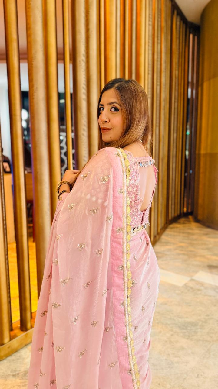 Lie in Lilac Summer Saree | Lakhina Couture - Look 4
