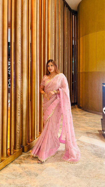 Lie in Lilac Summer Saree | Lakhina Couture