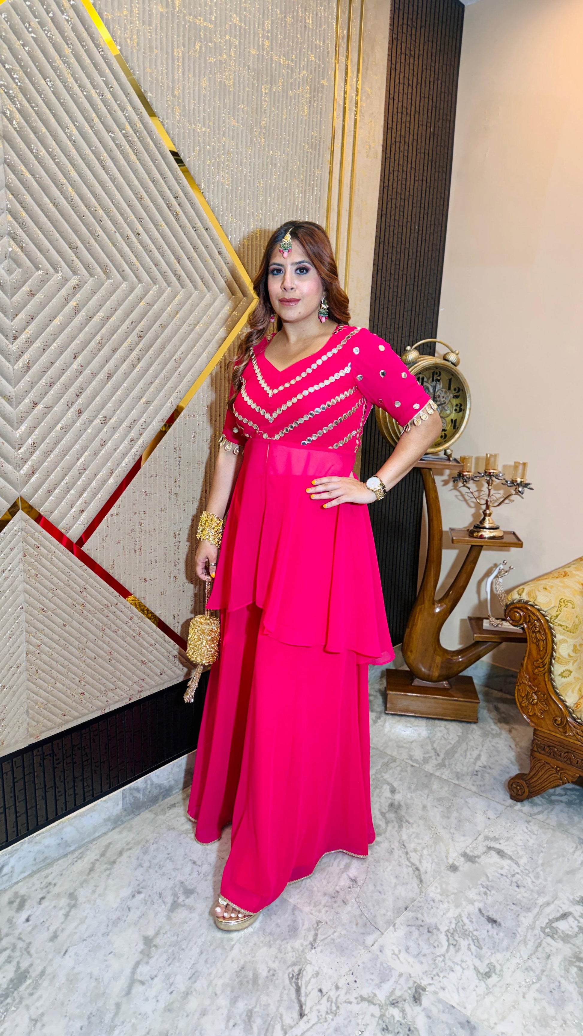 Mirror Martini Sharara Co-Ord | Lakhina Couture - Look 10
