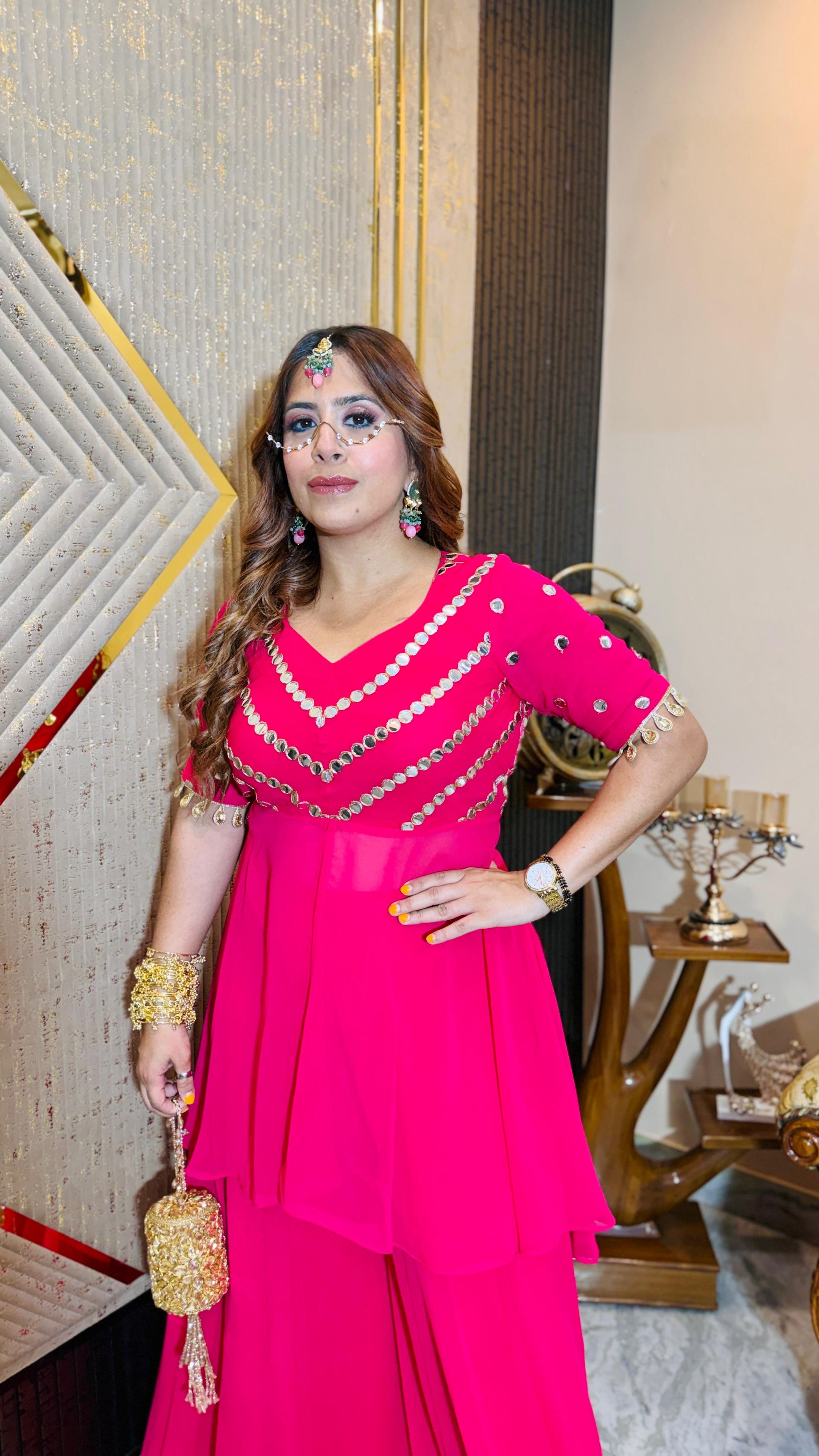 Mirror Martini Sharara Co-Ord | Lakhina Couture - Look 3