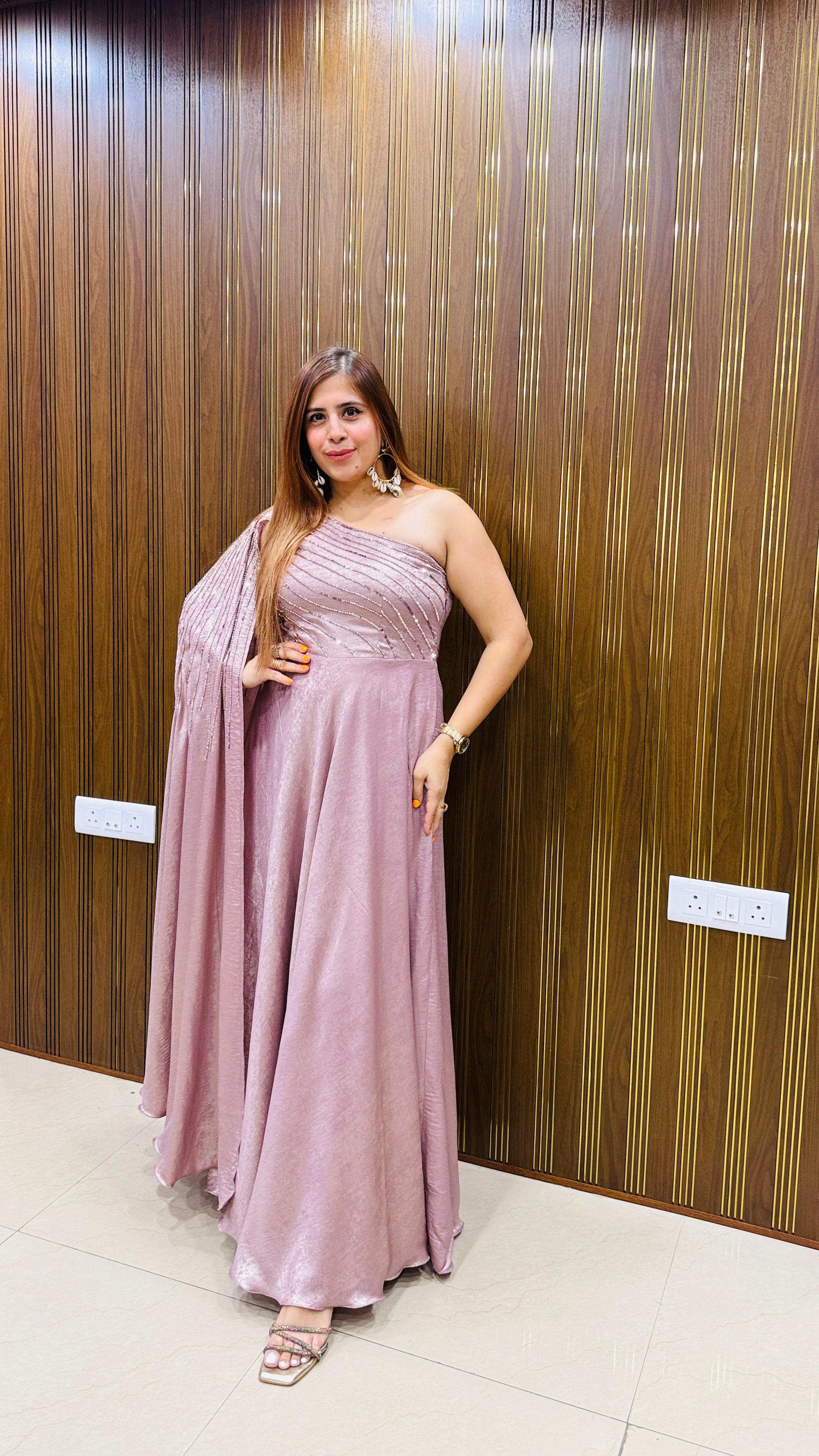 Lilac Shimmer Gown | Lakhina Couture - Look 9
