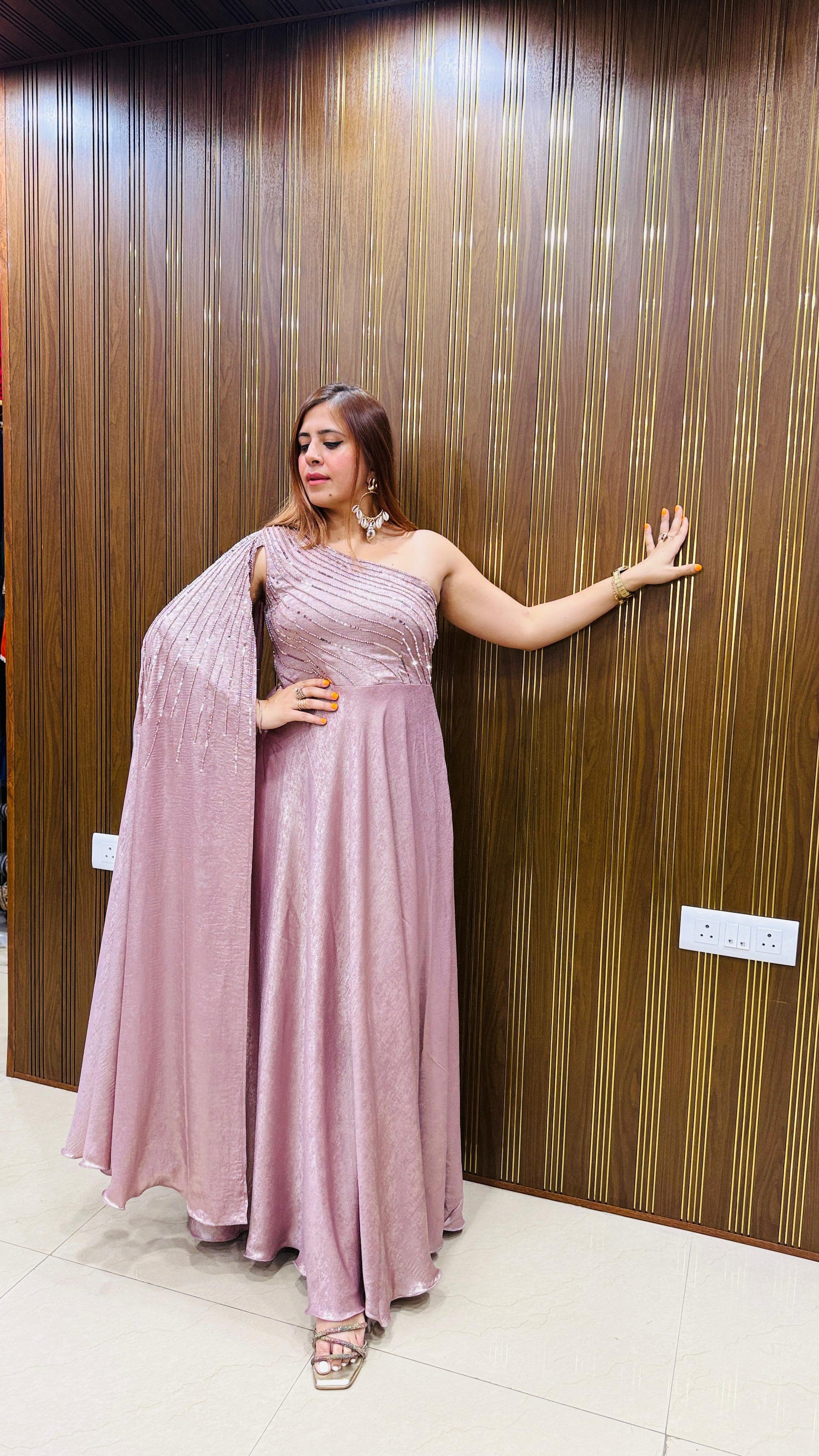 Lilac Shimmer Gown | Lakhina Couture - Look 6