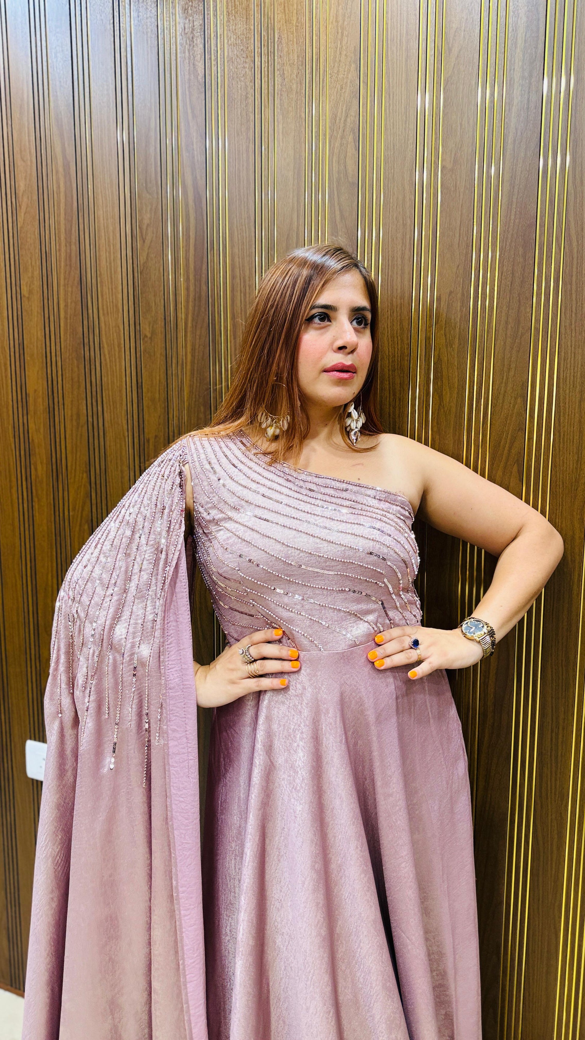 Lilac Shimmer Gown | Lakhina Couture - Look 5