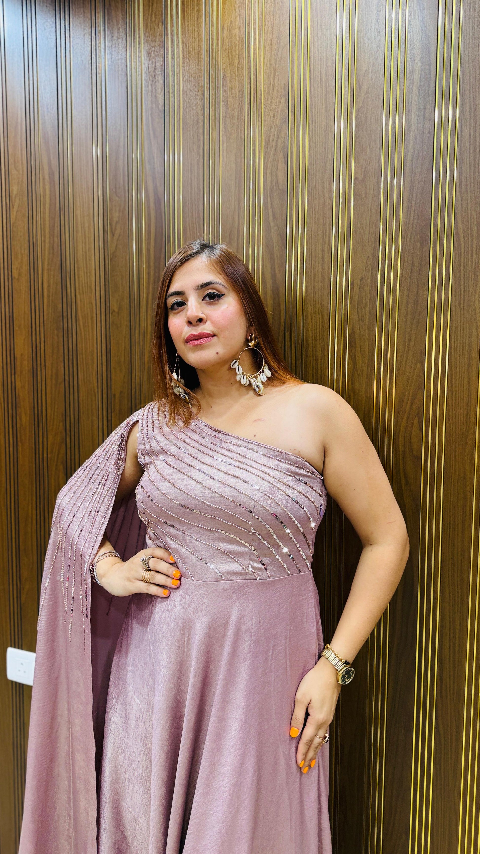 Lilac Shimmer Gown | Lakhina Couture - Look 4