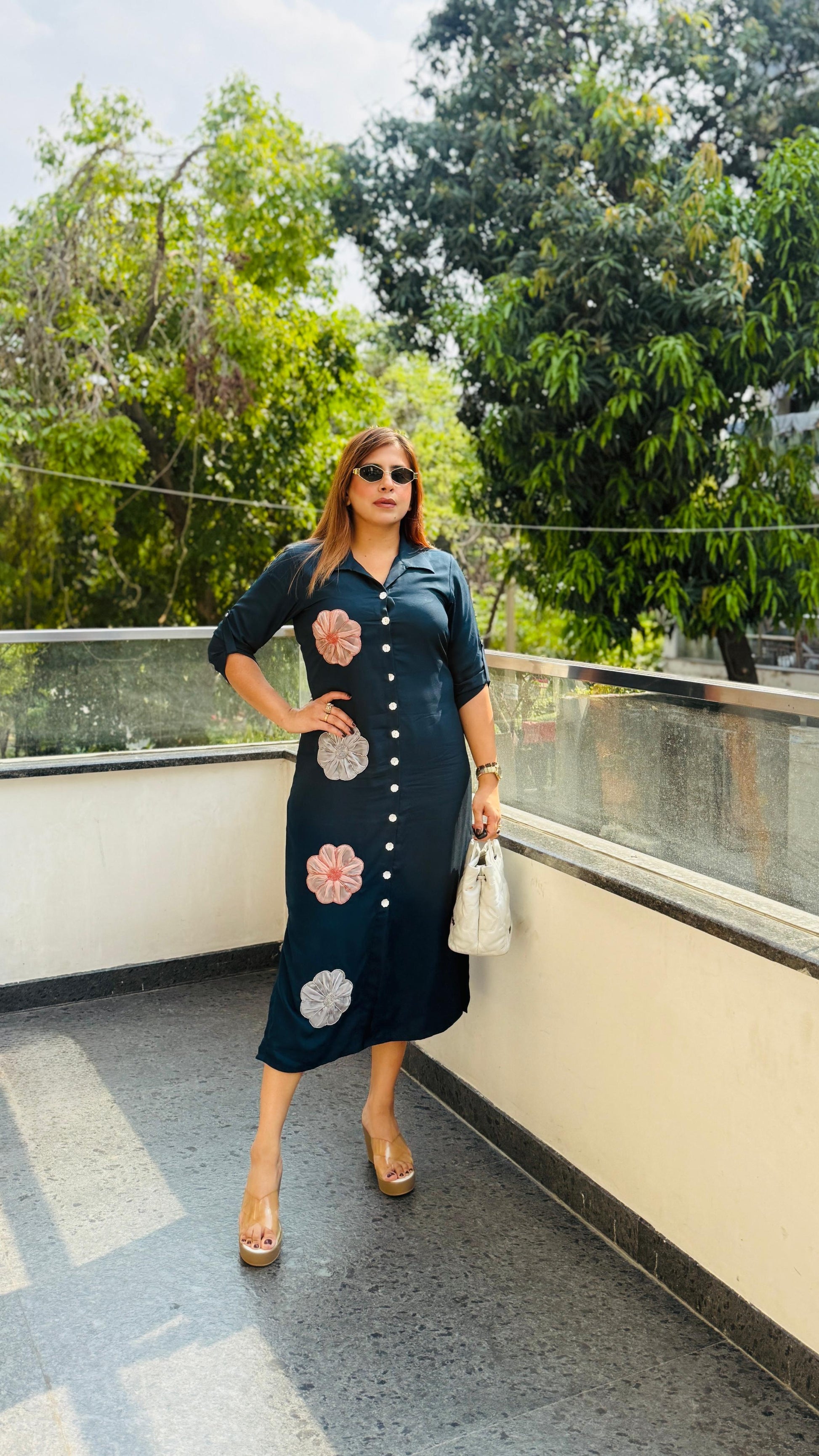 Birthday in Bloom Midi Dress | Designer Midi Dress