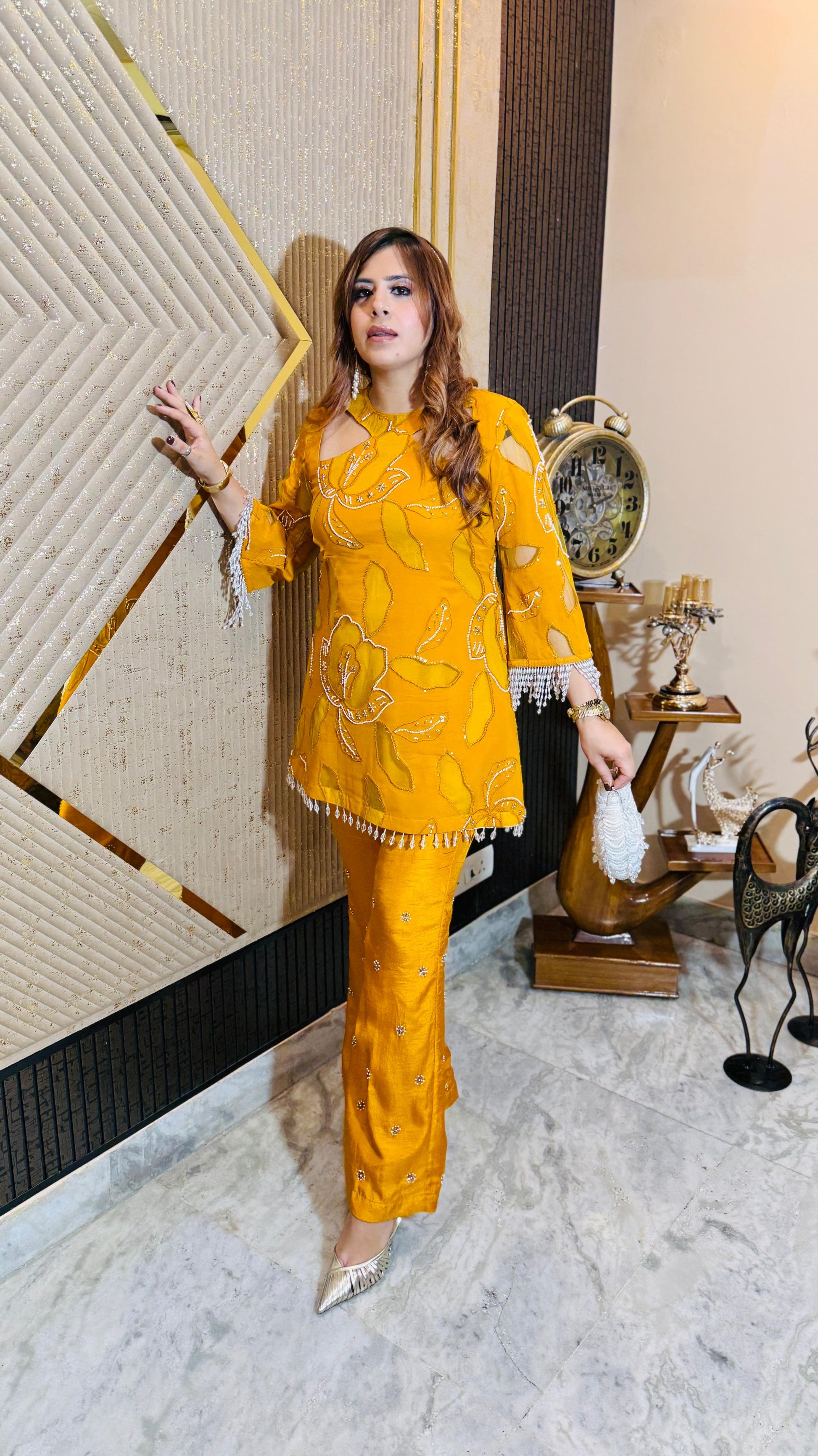 Melodious Mustard  Co-Ord | Lakhina Couture - Look 5