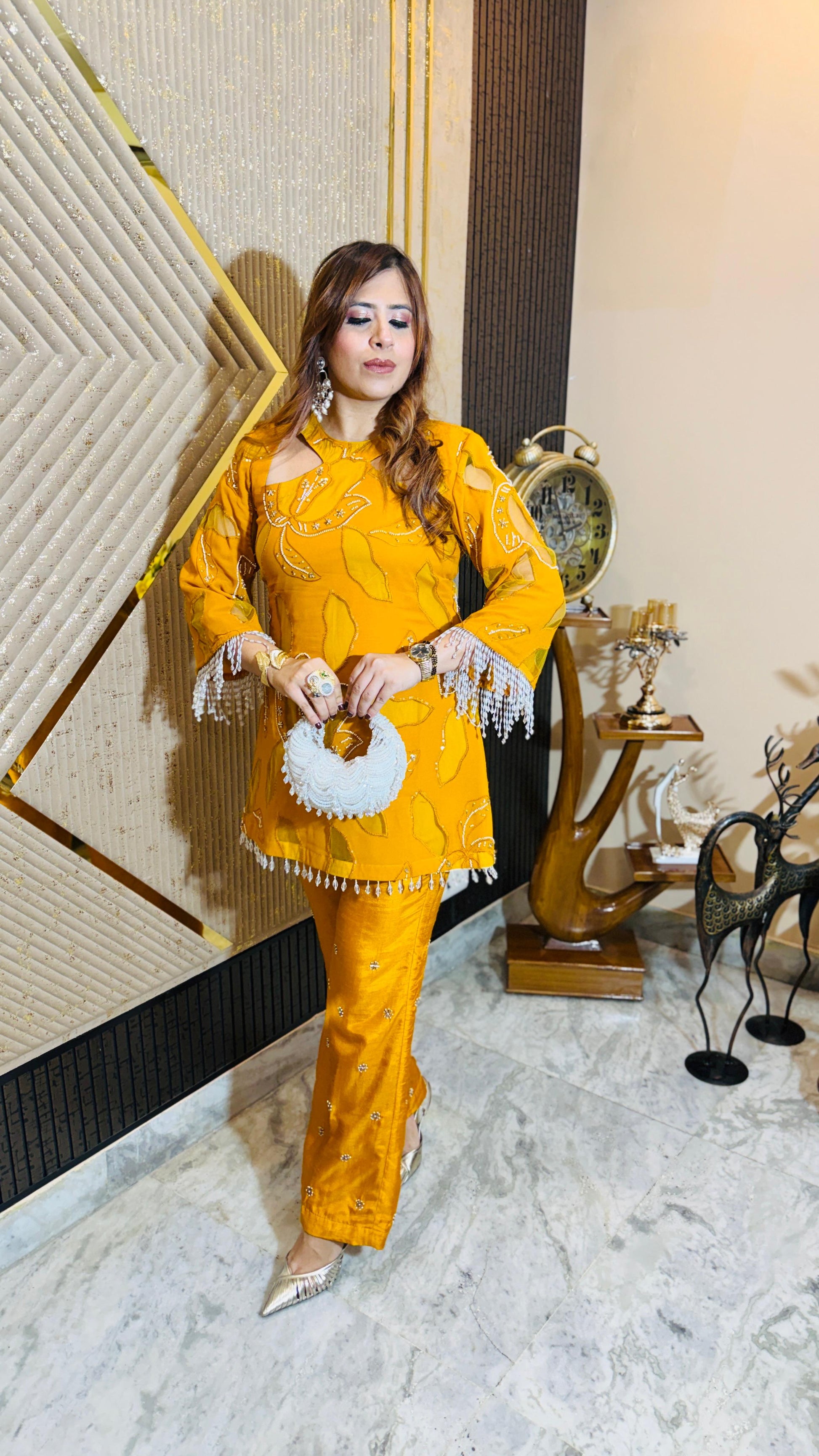 Melodious Mustard  Co-Ord | Lakhina Couture - Look 6