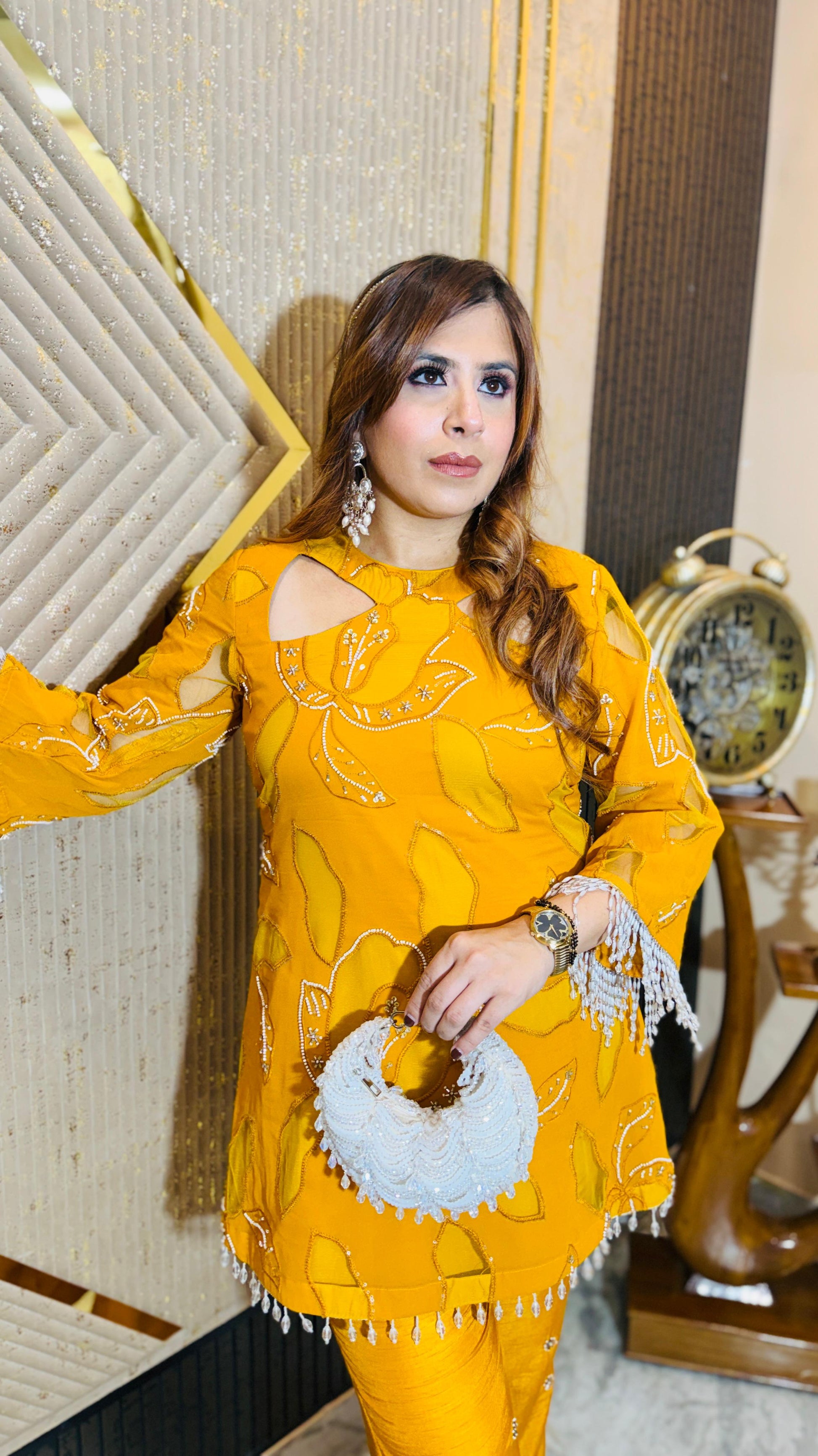Melodious Mustard  Co-Ord | Lakhina Couture - Look 3