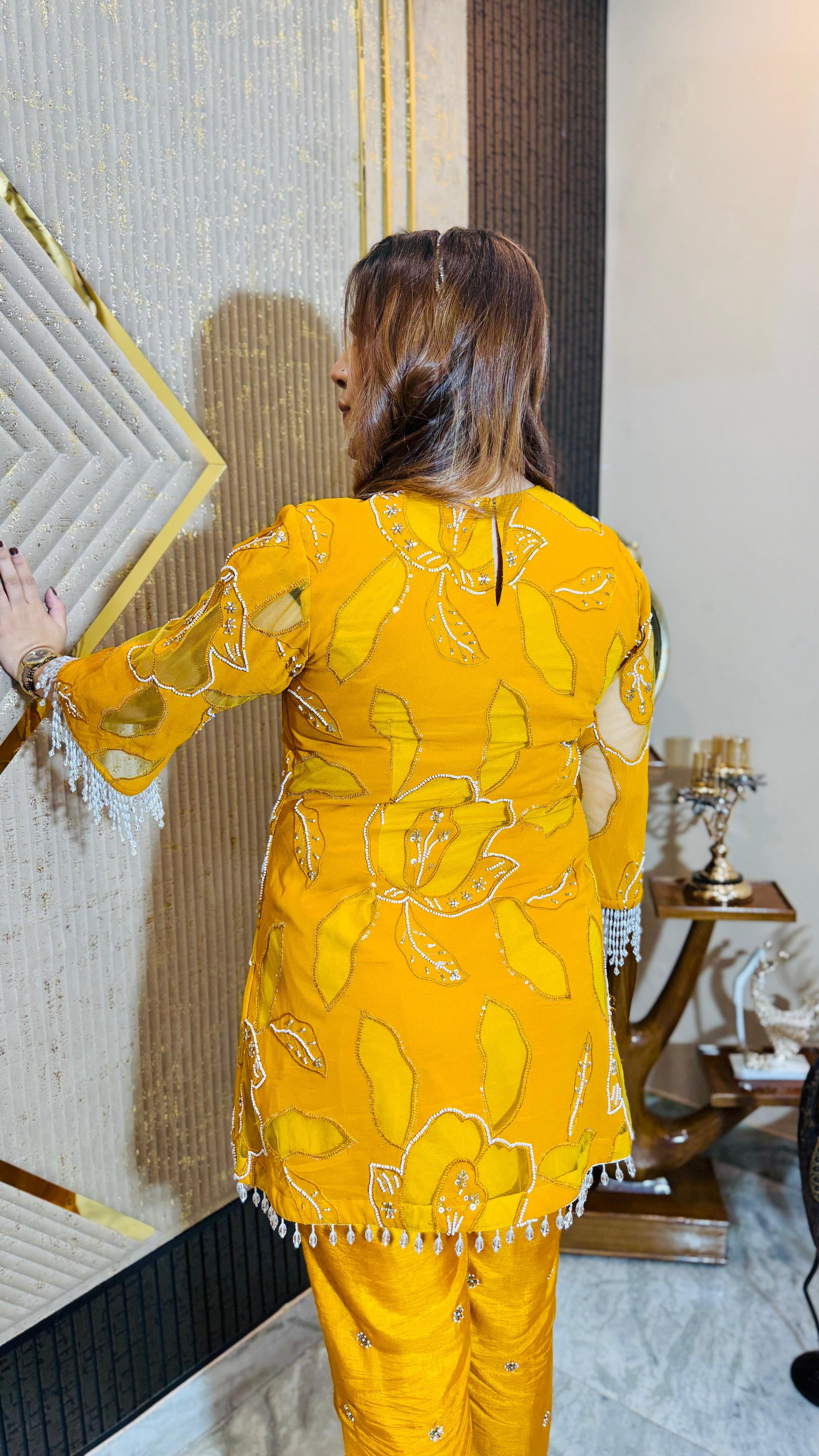 Melodious Mustard  Co-Ord | Lakhina Couture - Look 4