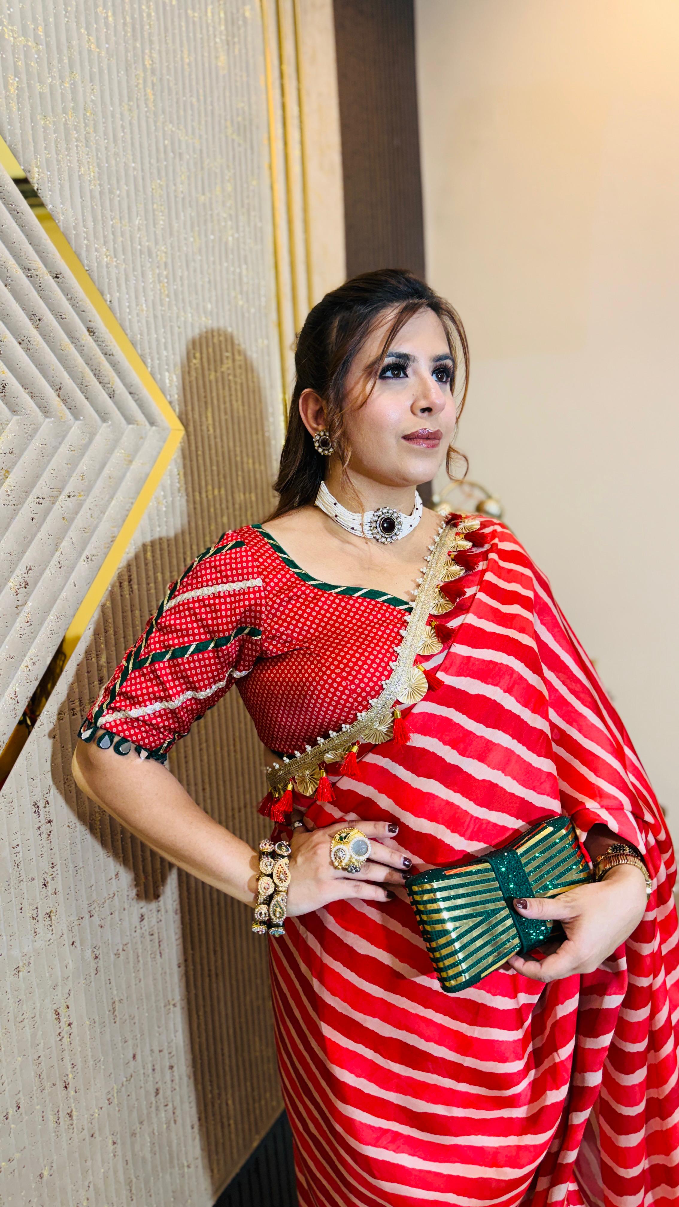 Stereo-Stripe Saree