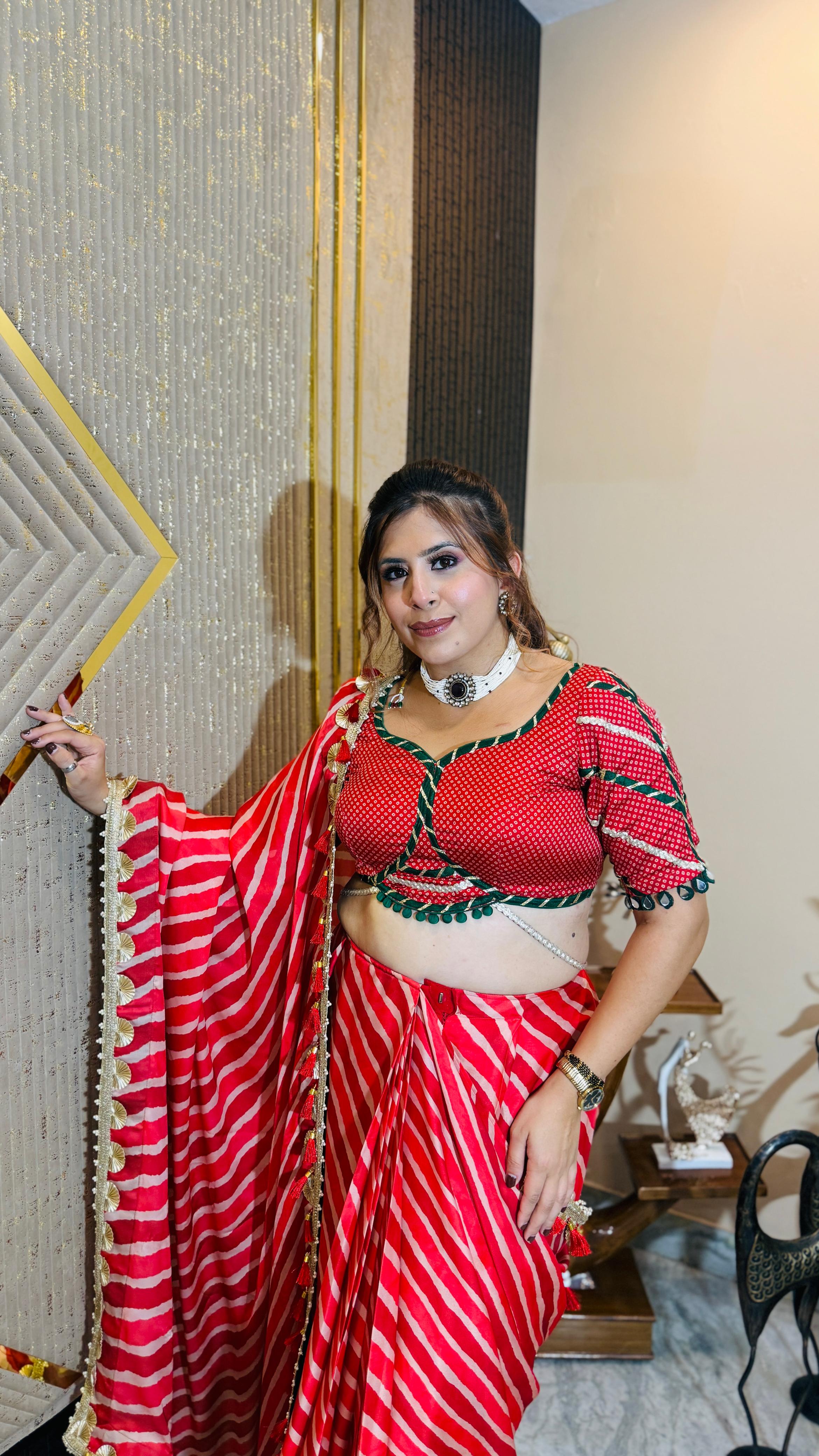 Stereo-Stripe Saree
