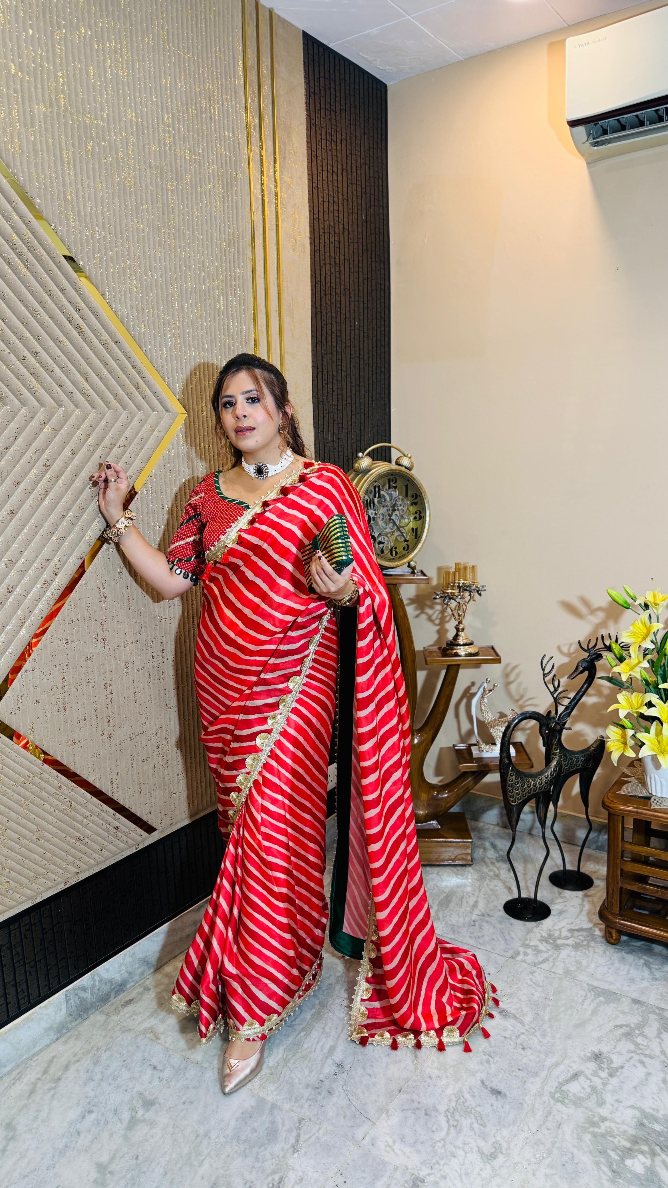 Stereo-Stripe Saree